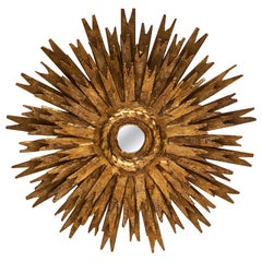 Gold Leaf Sunburst Mirror