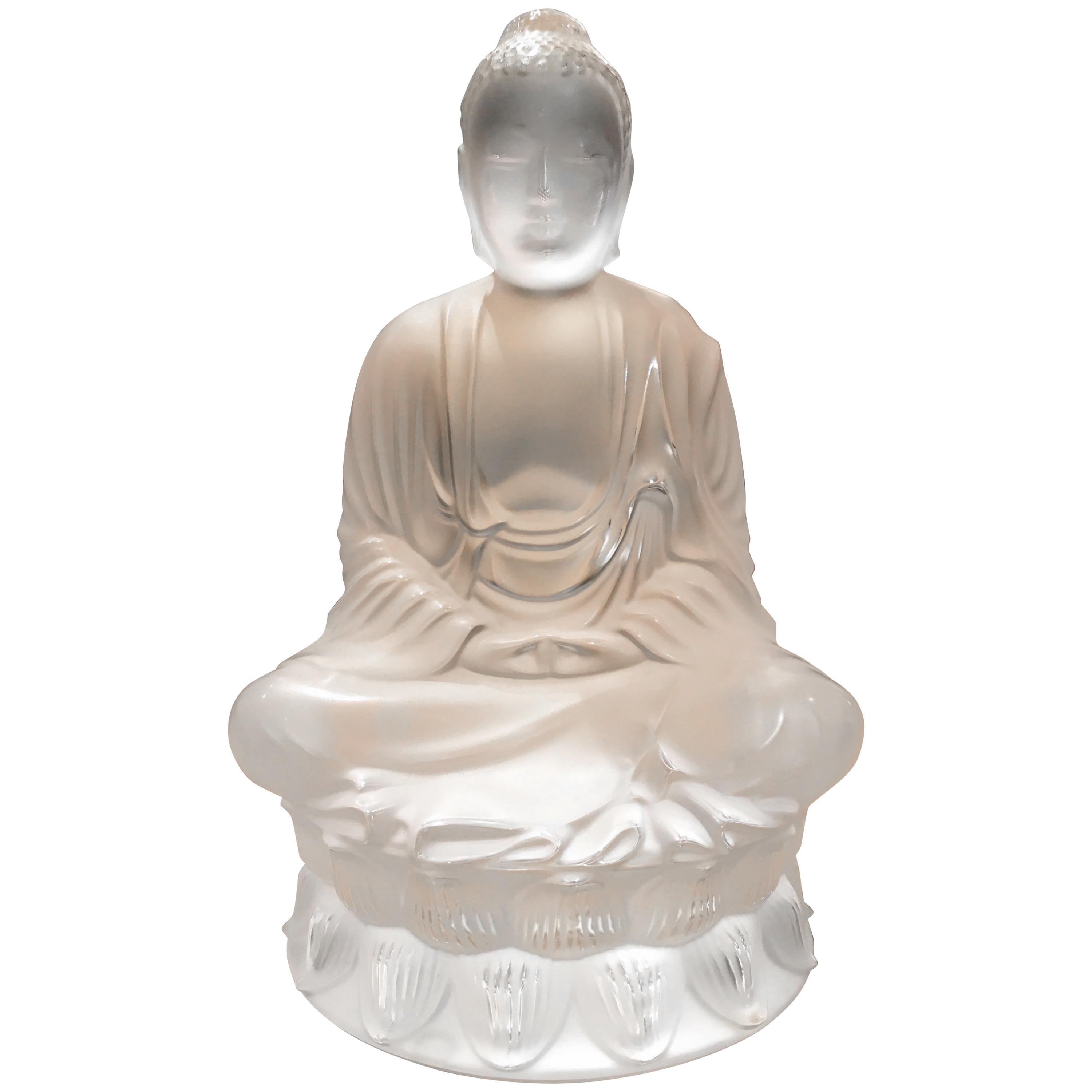 Lalique France, Sculpture Buddha Small Model, 2019 For Sale