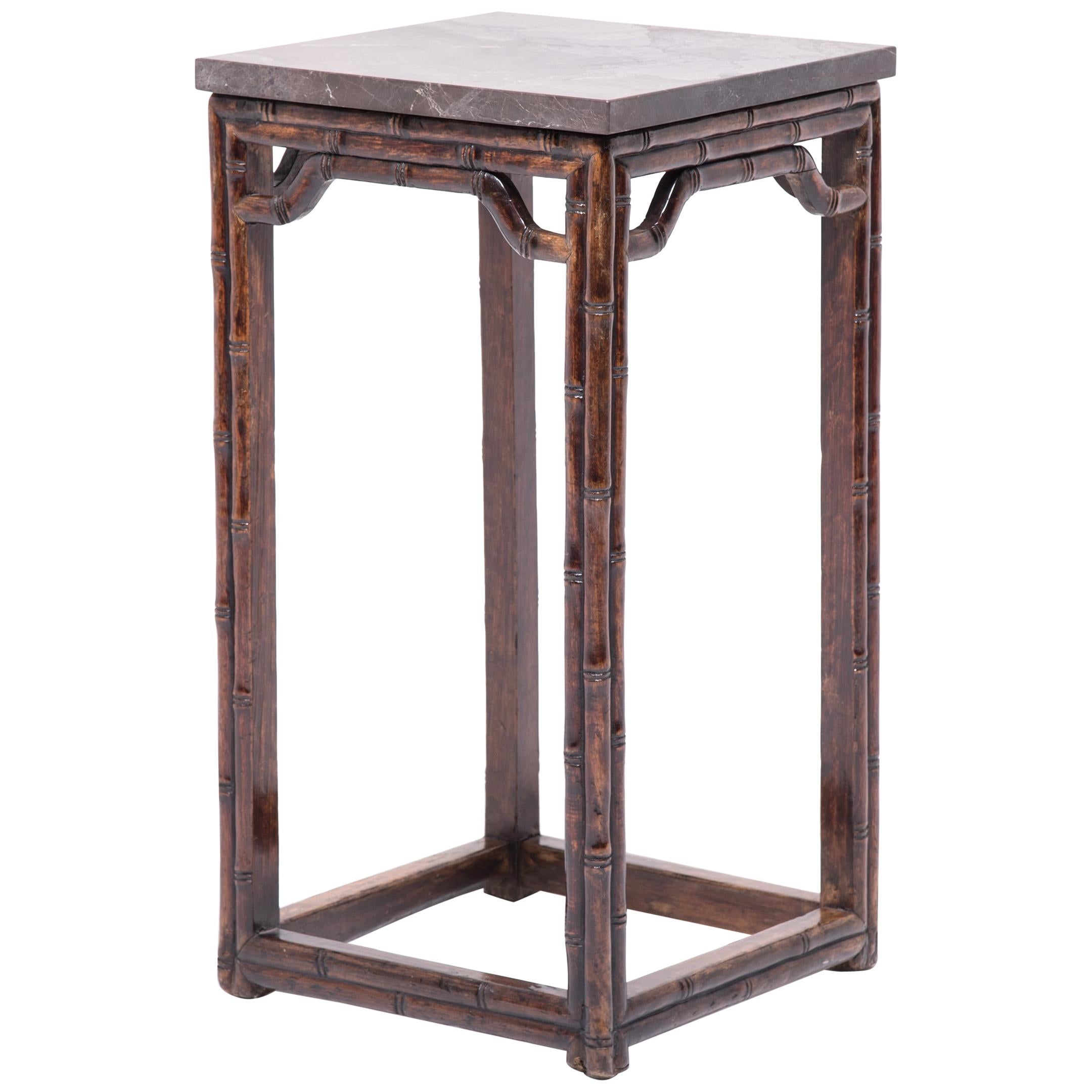Early 20th Century Chinese Faux Bamboo Display Table