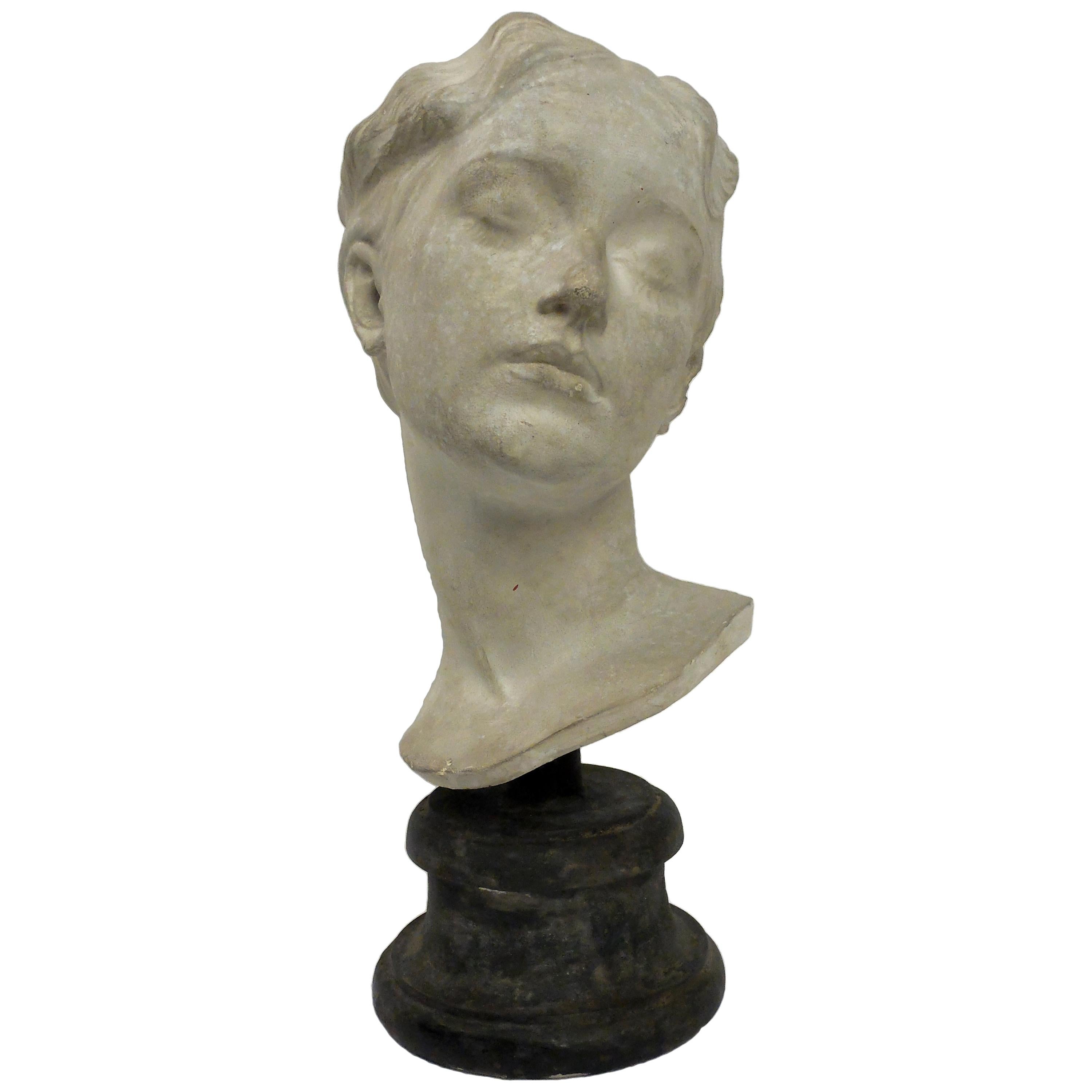 Italy circa 1890, Academic Cast Depicting a Young Girl Head
