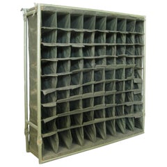 Vintage Folding Canvas Army Mail Sorter Wine Rack