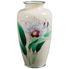 Japanese Cloisonné Enamel Vase from the Showa Period