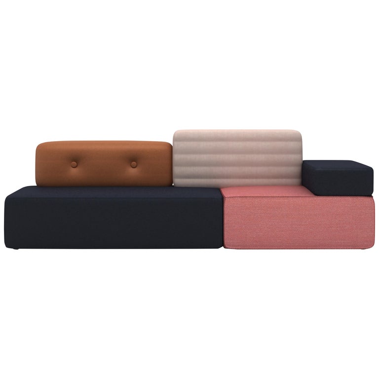 Combo Sofa Modular Pink Brown Navy Blue Customizable For Sale