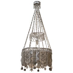 Vintage French Beaded Chandelier