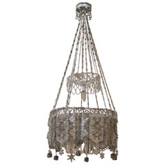 Retro French Beaded Chandelier