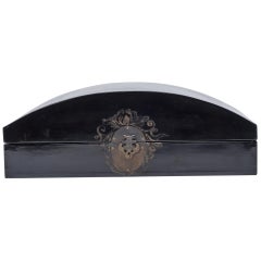 Chinese Fine Black Lacquer Document Box
