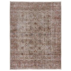 Distressed Turkish Sivas Carpet, Soft Palette