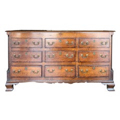 18th-19th Century Welsh Oak Dresser Base with Drawers