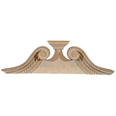 Late Georgian Swan's Neck Architectural Pediment