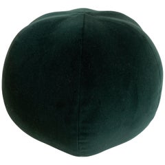 Modern Green Velvet Ball Pillow