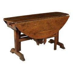 Italian 17th Century Winetable Folding Table Console