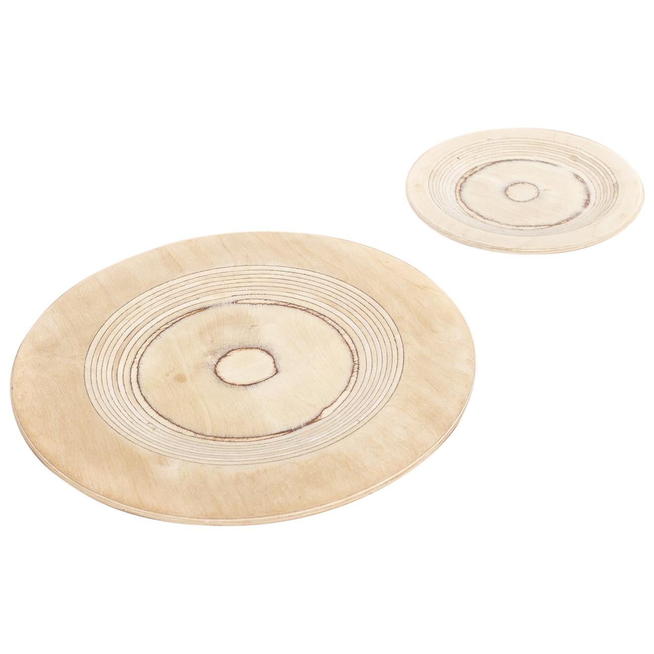 Midcentury Finnish Modern Wooden Plates by Saarinen for Keuruu