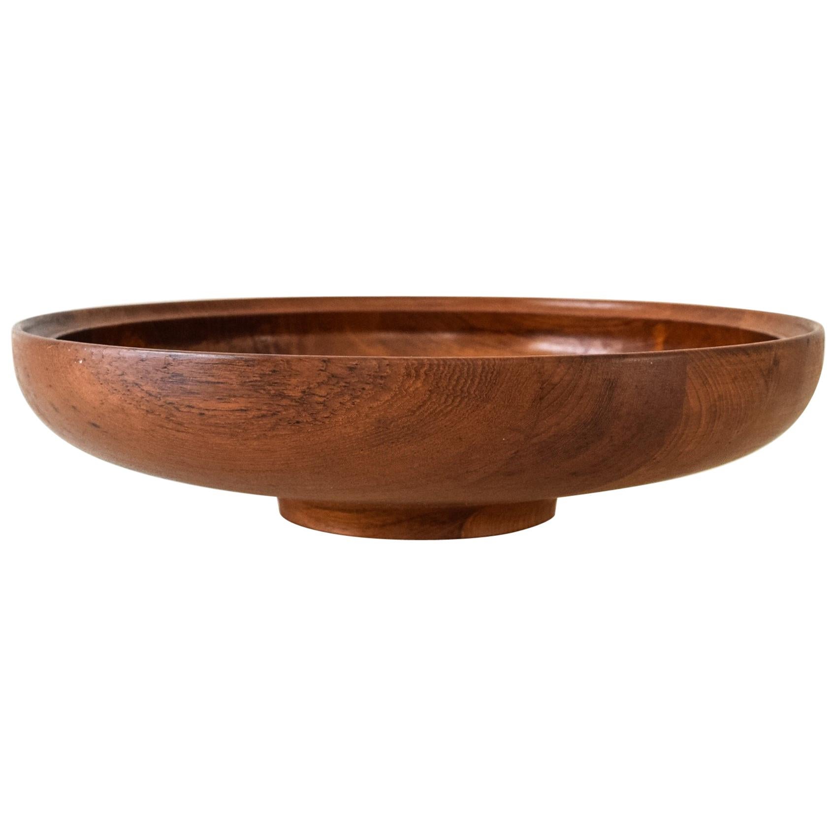 Midcentury Danish Modern Henning Koppel for Georg Jensen Large Teak Bowl, 1960s