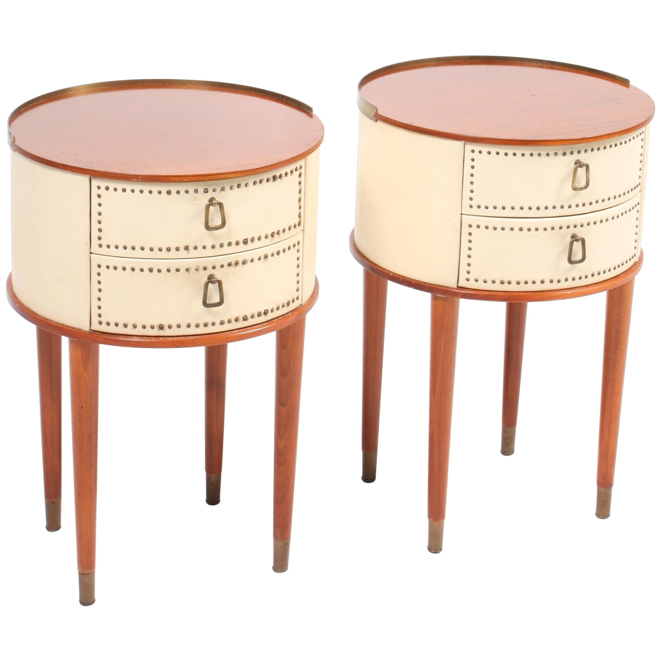 Pair of Swedish Midcentury Nightstands Designed by Halvdan Petterson