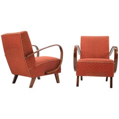 Set of Two Retro Armchairs by Jindřich Halabala, 1950s