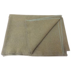 Large Vintage Army Wool Camping Blanket