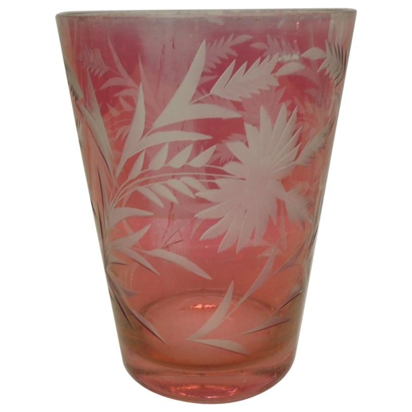 Vintage Cameo Pink Flower Vase