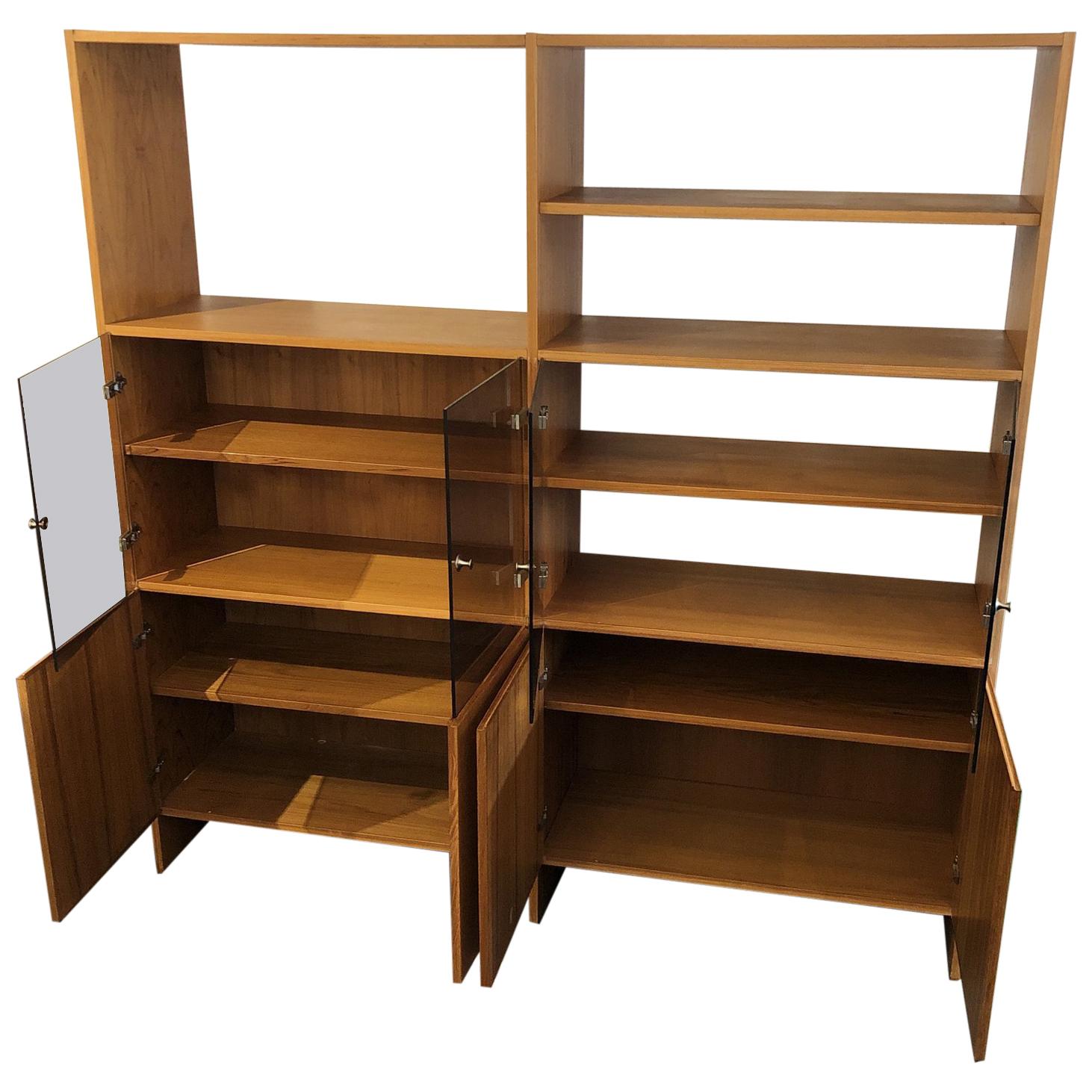 Midcentury Teak Wall Storage Unit For Sale at 1stDibs