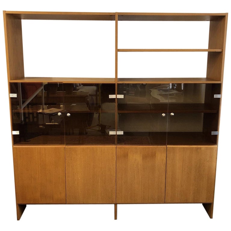 Midcentury Teak Wall Storage Unit For Sale at 1stDibs