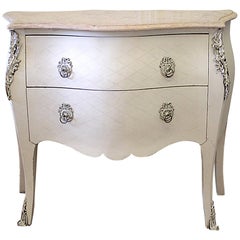 Vintage 2-Drawer Commode with Marble Top