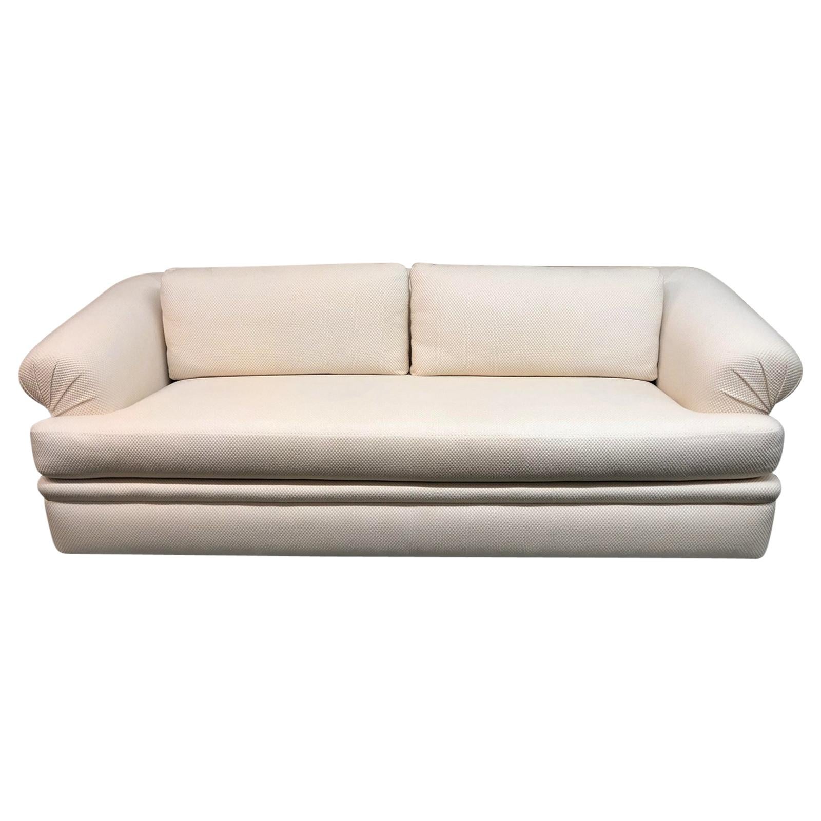 A.Rudin Off-White Upholstered Sofa For Sale