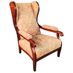 Biedermeier Ohrensessel zu Liegesessel von 182