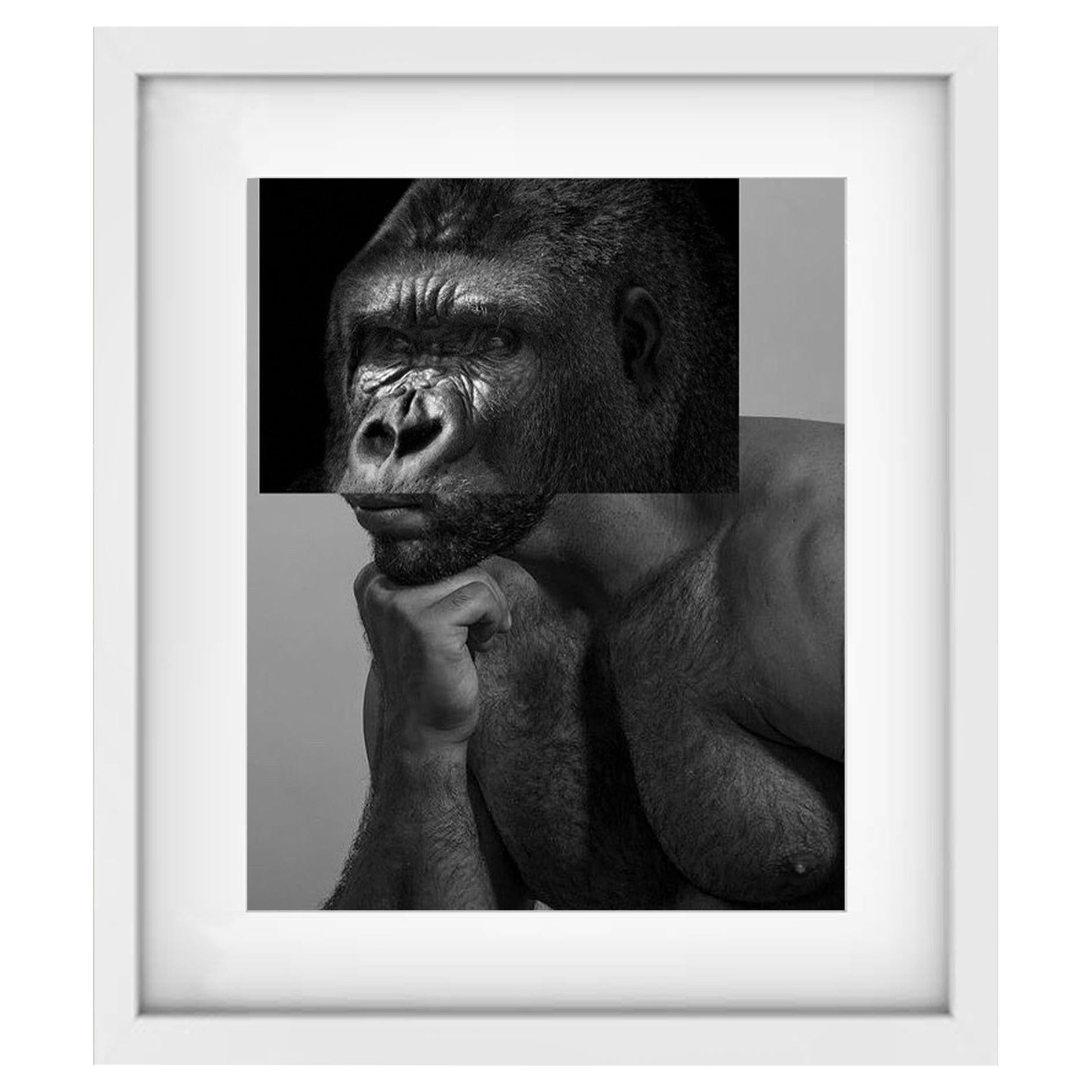 Gorilla Muscular Man Naro Pinosa, "Untitled" Digital Collage, Spain, 2019 For Sale