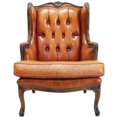 Chesterfield Chippendale Armchair Club Armchair Baroque Vintage Leather