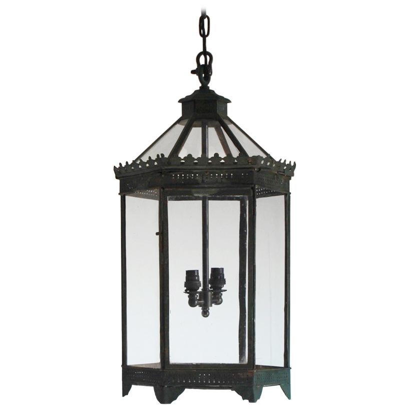 19th Century English Country House Toleware Lantern