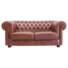 Chesterfield Sofa Leather Antique Chippendale Vintage Couch English