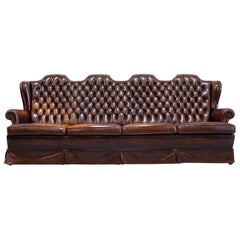 4 He Chesterfield Vintage English Sofa Leather Antique Couch