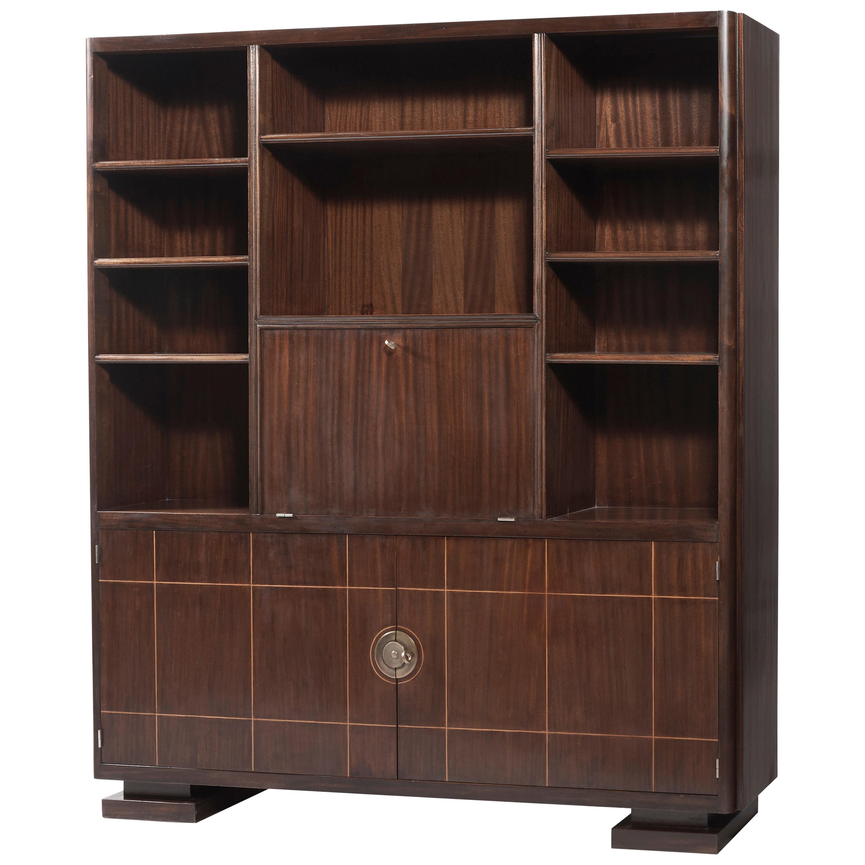 Dominique, Rosewood Cabinet with Open Compartments, circa 1949