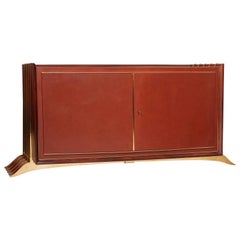 Vintage Maurice and Léon Jallot, Mahogany Cabinet Opening by Two Doors, circa 1936