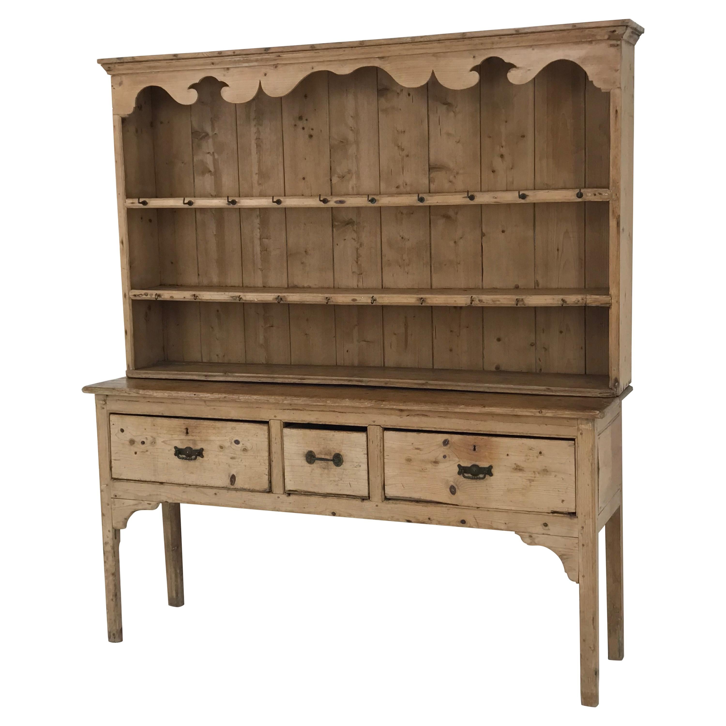 English Dresser with Top, 19th Century