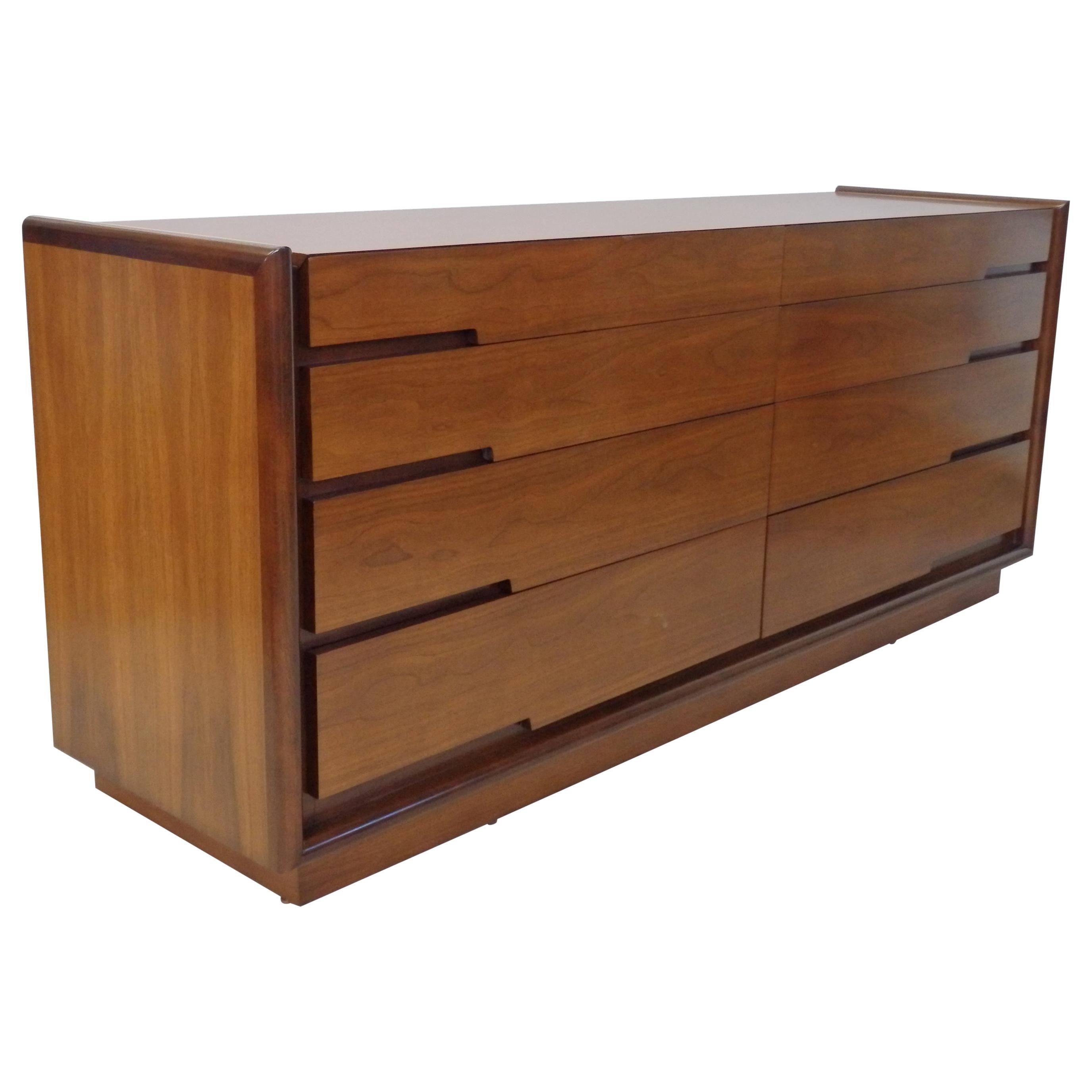 Edmund Spence Long Low Swedish Double Dresser with graduated drawers
