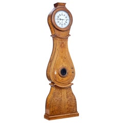 19th Century Swedish Birch Mora Long Case Clock
