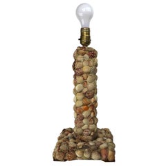 Vintage Folky Grotto Style Shell Lamp
