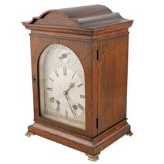 Antique 19thc Century German Winterhalder and Hofmeier Oak Cased Mantel Clock