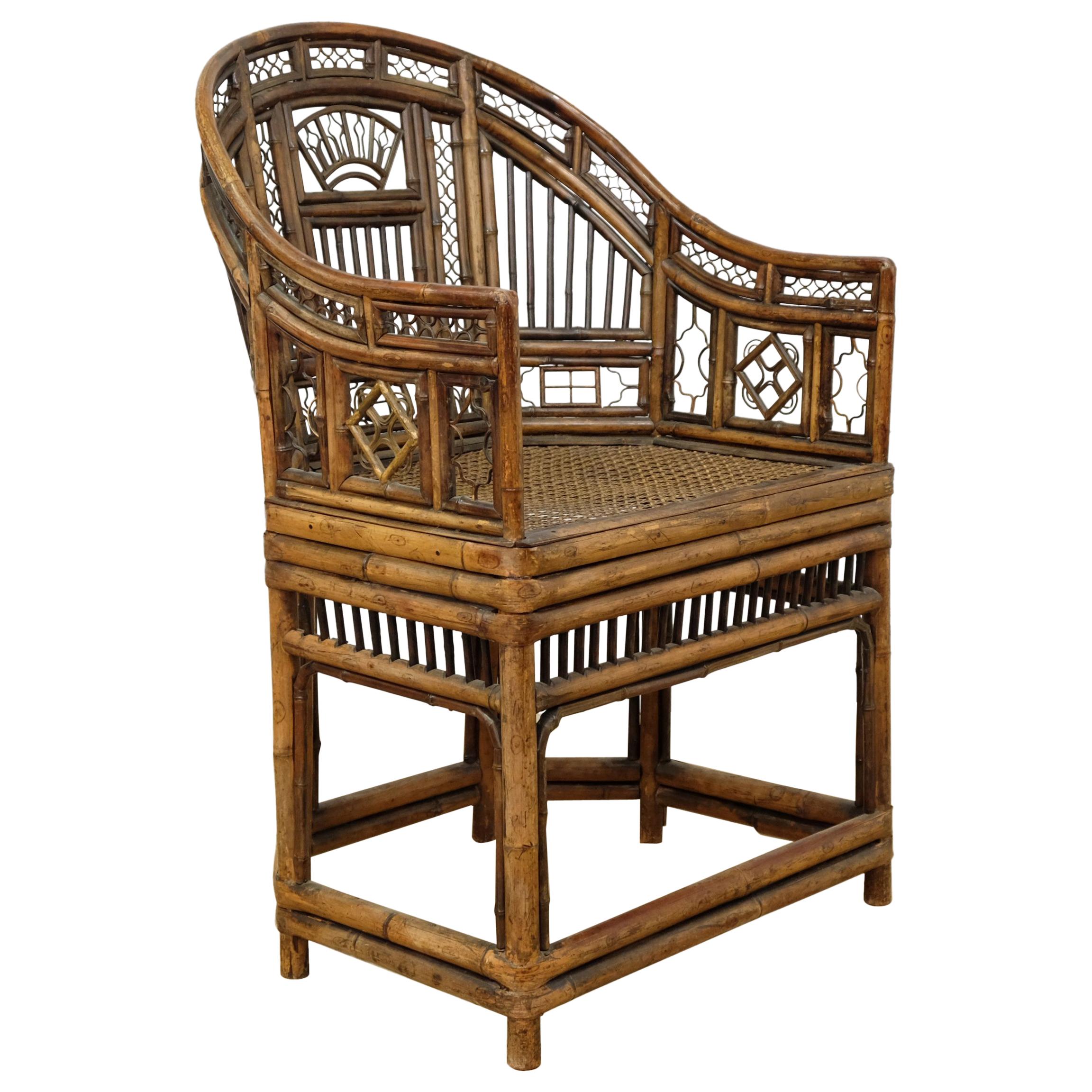 English Regency 'Brighton Pavilion' Chair, Bamboo, 1820, King George IV