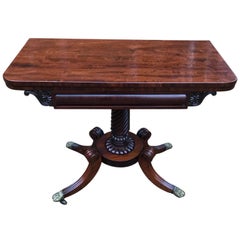 Antique 19th Century Regency Mahogany Card Table