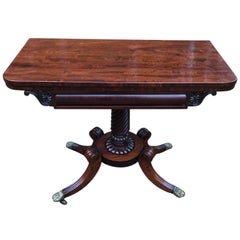 19th Century Regency Mahogany Card Table