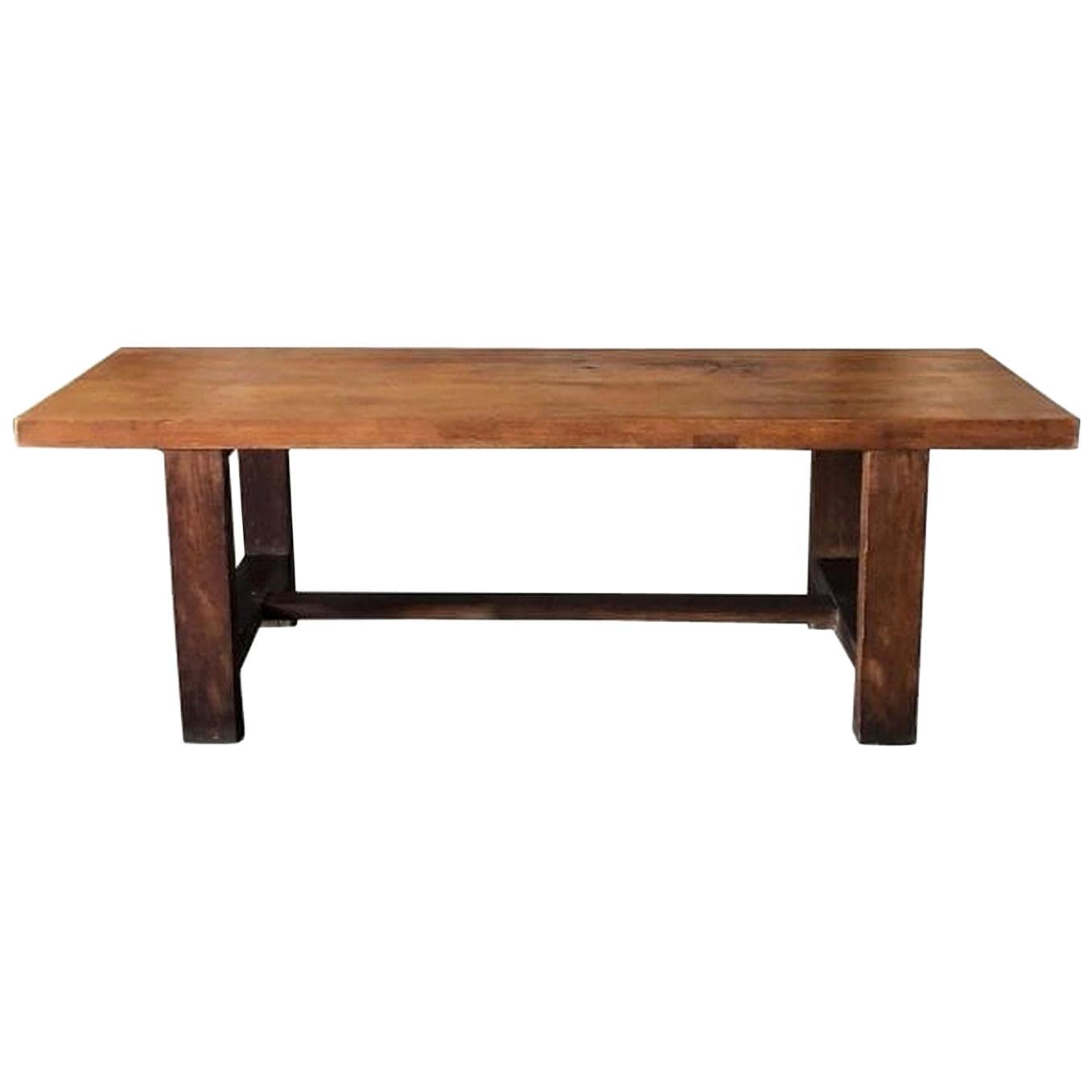 20th Century French Dining Table, Walnut Conference Table