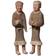 Large Pair of Han Dynasty Guardsmen Warriors '200BC-200AD' Attributed