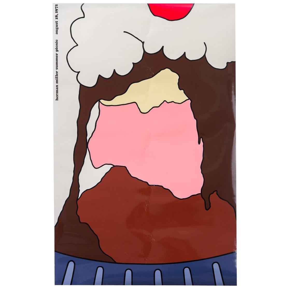 Herman Miller Summer Picnic Ice Cream Sundae Poster by Stephen Frykholm