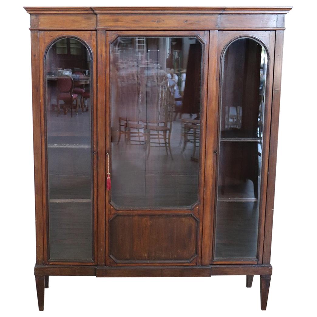 20th Century Italian Poplar Vitrine or Bookcase