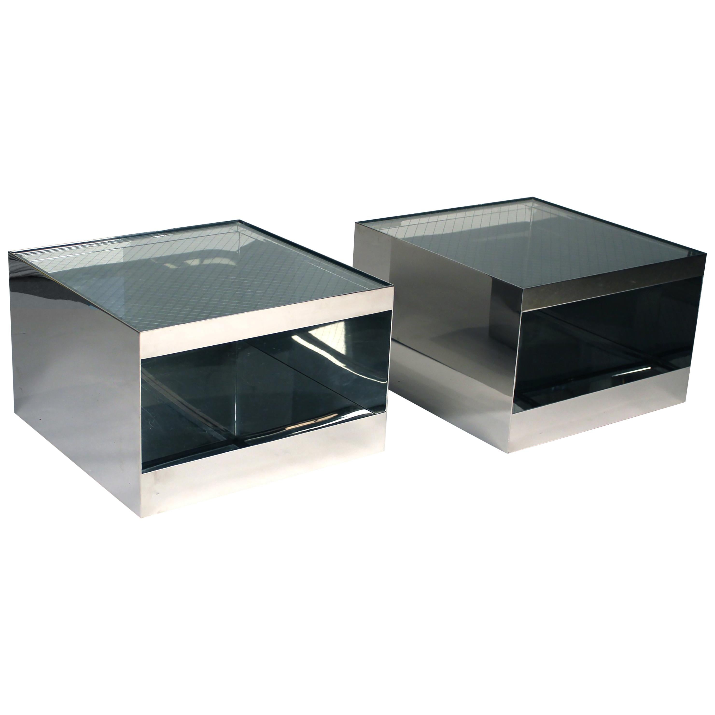 Pair of Low Rolling Tables by Joseph D'urso for Knoll International
