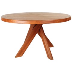 Pierre Chapo Dining Table T21 Sfax, Elm, France, 1970s
