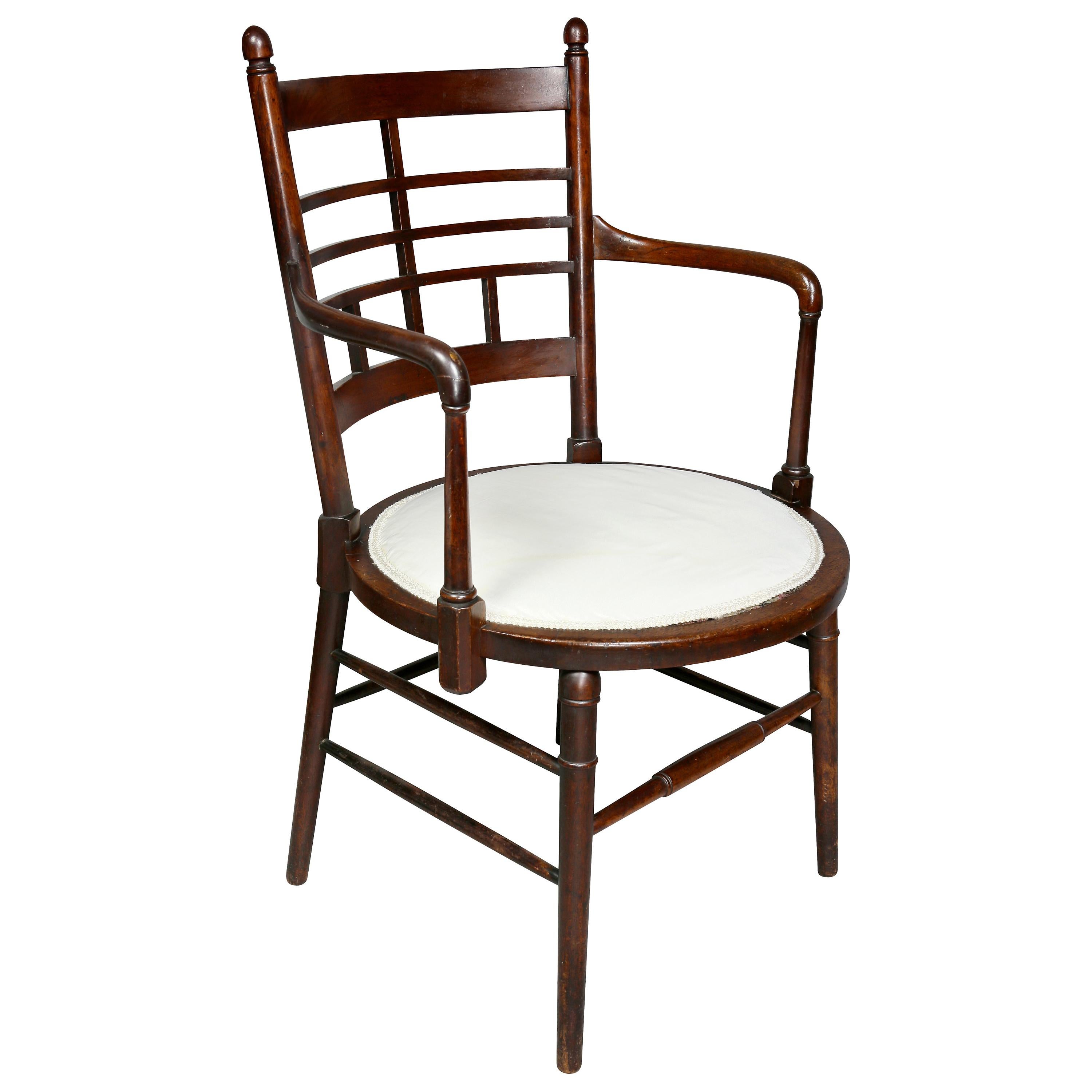 English Arts and Crafts Mahogany Armchair by Liberty and Co