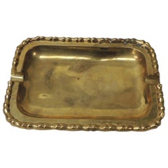 Vintage Brass Ashtray with "Pinch" Details All Around