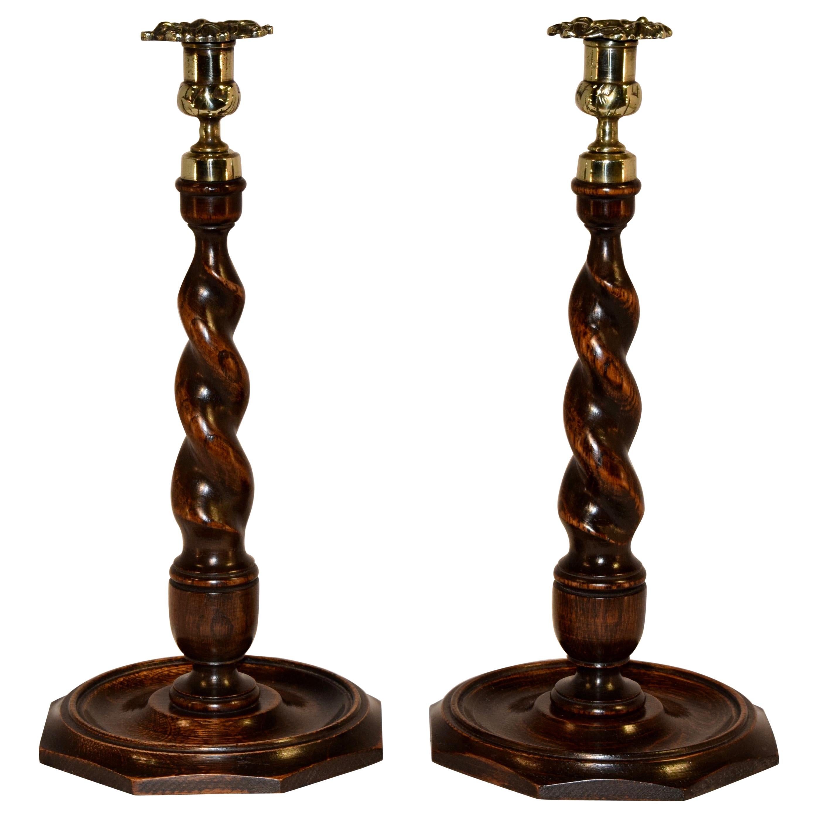 Pair of 19th Century Tall Candlesticks